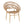 Cyril Outdoor Wicker Papasan Style Dining Chair with Teak Finished Legs - Set of 2
