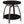 End Table With Center Shelf - Dark Gray