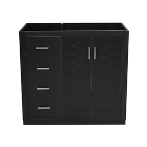 Retro Style Bathroom Vanity, 3 Drawers & Soft Closing Doors