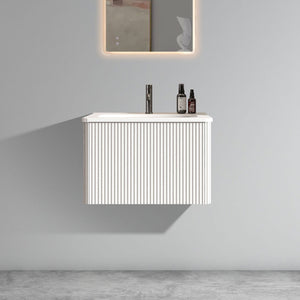 Etna 24" Striped Soft White Bathroom Vanity