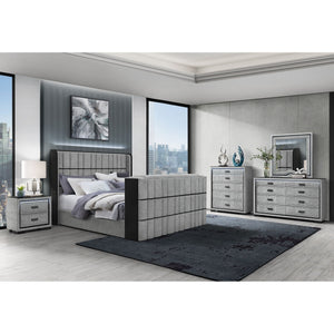 Isaiah - Nightstand With Upholstered Frame