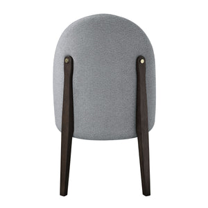 Clayten Gray Fabric and Espresso Finish Dining Chair (Set of 2)
