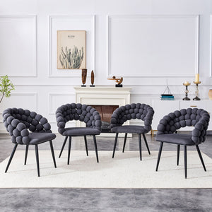 Puffy Bubble, Ball Chain Chairs For Dining Room (Set of 2)