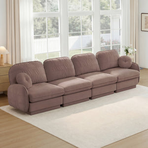 137" Chenille Cloud 4-Seater Sofa