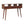 Solid Wood Triple Curved Chestnut Console Table
