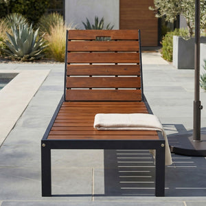 Outdoor Chaise With Adjustable Backrest