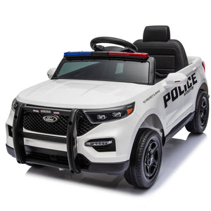 Licensed Ford Police 12V Ride-On Truck with Parental Remote Control