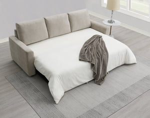 Leira Beige Linen Pull Out Sleeper