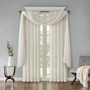 Solid Crushed Curtain Panel Pair (2 Pcs Window Panels)