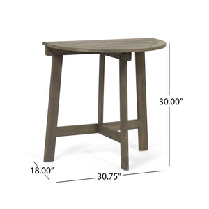 Outdoor 3 Piece Half Round Folding Bistro Set