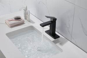 Single Handle Bathroom Sink Faucet with Pop-Up Drain (with Overflow)