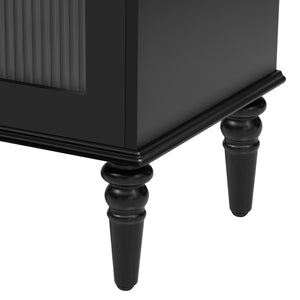 TV Stand For TVs Up To 75", Entertainment Center Media Console For Living Room - Black