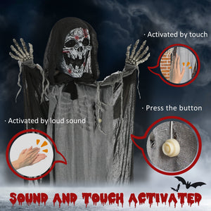 74" Animated Skeleton Witch of the Haunted Hollow