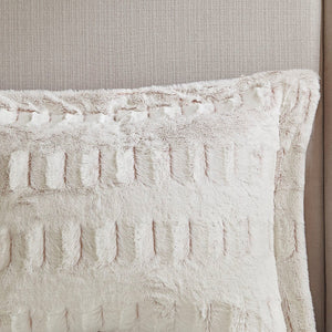 King/Cal King Back Print Long Fur Comforter Mini Set
