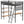 William - Twin Loft Bed 3 Shelf With Built In Desk - Matte Black