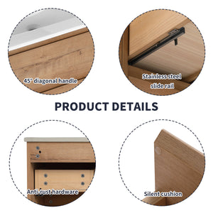 30" Wall Mount Bathroom Vanity with Soft Close Drawer (Without Basin)