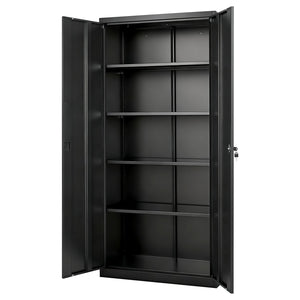 Metal Storage Cabinet, 68.9 in Lockable Steel Garage Cabinet