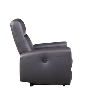 Blane Top Grain Leather Match Power Motion Recliner - Brown