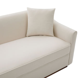3 Seater Sofa With Wrap Around Armrests And Throw Pillows
