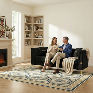 Mosharong-55 Velvet 3-Seater Sofa