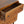 Solid Wood Mini Curved Chestnut Chest, 3-Drawer, Nordic Legs