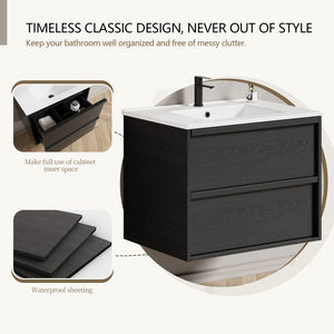 30 Inch Bathroom Vanity Cabinet With Ceramic Sink