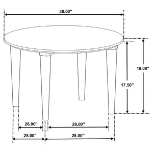 Leska - Round Coffee Table - White