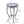 Outdoor Round Side Table With Mosaic Style Top And Curved Iron Legs - Blue / Matte Black