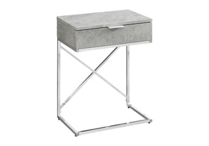 Accent Side Table with Storage Drawer, Spacious Tabletop, Contemporary Design