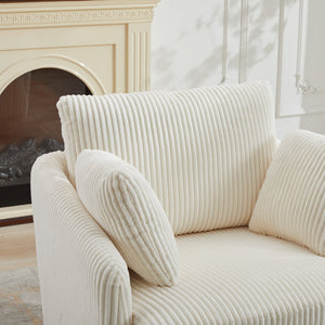 40.55''W Swivel Accent Chair with 2 Throw Pillows