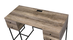 Desirre Writing Desk With USB Port - Oak