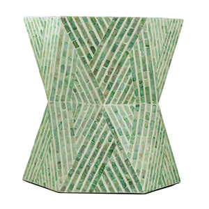 19x19x20" Tapered Green Pedestal Stool