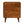 Solid Wood Mini Curved Chestnut Chest, 3-Drawer, Nordic Legs