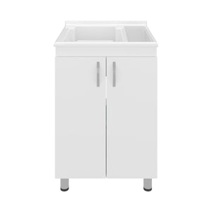 Demolotion Utility Sink Cabinet with Dual Compartments and Storage