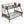 Modern Metal Bunk Bed With Side Ladders And Guardrail