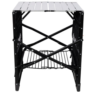 Folding Camping Kitchen Table - Portable Outdoor Cooking Station