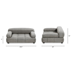 Marcel Upholstered Modern Pet Bed, Small to Medium Dog or Cat Uptown Gray Performance Velvet