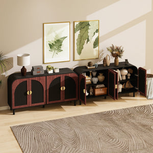 Vintage Arched Sideboard Cabinet with Mid-Century Vintage Style