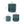 Set of 3 Grid Ceramic Flowerpot, Modern Planter for Patio, Garden, Windowsill - Blue Green