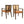 Mid Century Modern Arm Dining Chair Set with Rattan Backrest