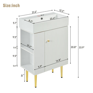 Bathroom Vanity, Combo Cabinet, Bathroom Storage Cabinet, Single Ceramic Sink