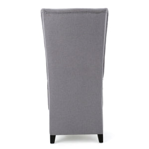 Alight Upholstered Dining Chair With High Back And Birch Wood Legs