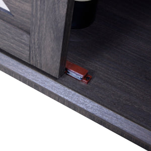 Elegant Sideboard With 2 Acrylic Mirrored Doors, Adjustable Shelf Storage