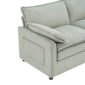 Modern Single Seat Accent Chair With Side Storage Pockets