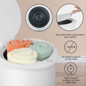 Luxury Bucket Towel Warmers, Large Towel Warmers For The Bathroom, Fits Up To 2 Oversized Towels - White
