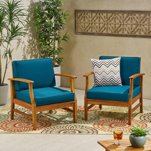 Perla Contemporary Club Chair with Water Resistant Cushion