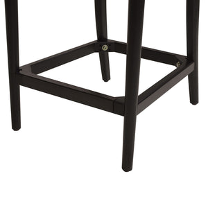 Arlin Upholstered Stool with Curved Back and Footrest - Set of 2
