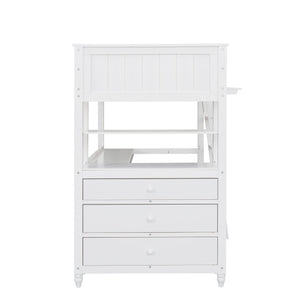 Loft Bed With Drawers With Desk And Shelves