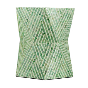 19x19x20" Tapered Green Pedestal Stool