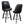Set of 2 Commercial-Grade Upholstered Swivel Bucket-Seat Bar Stools